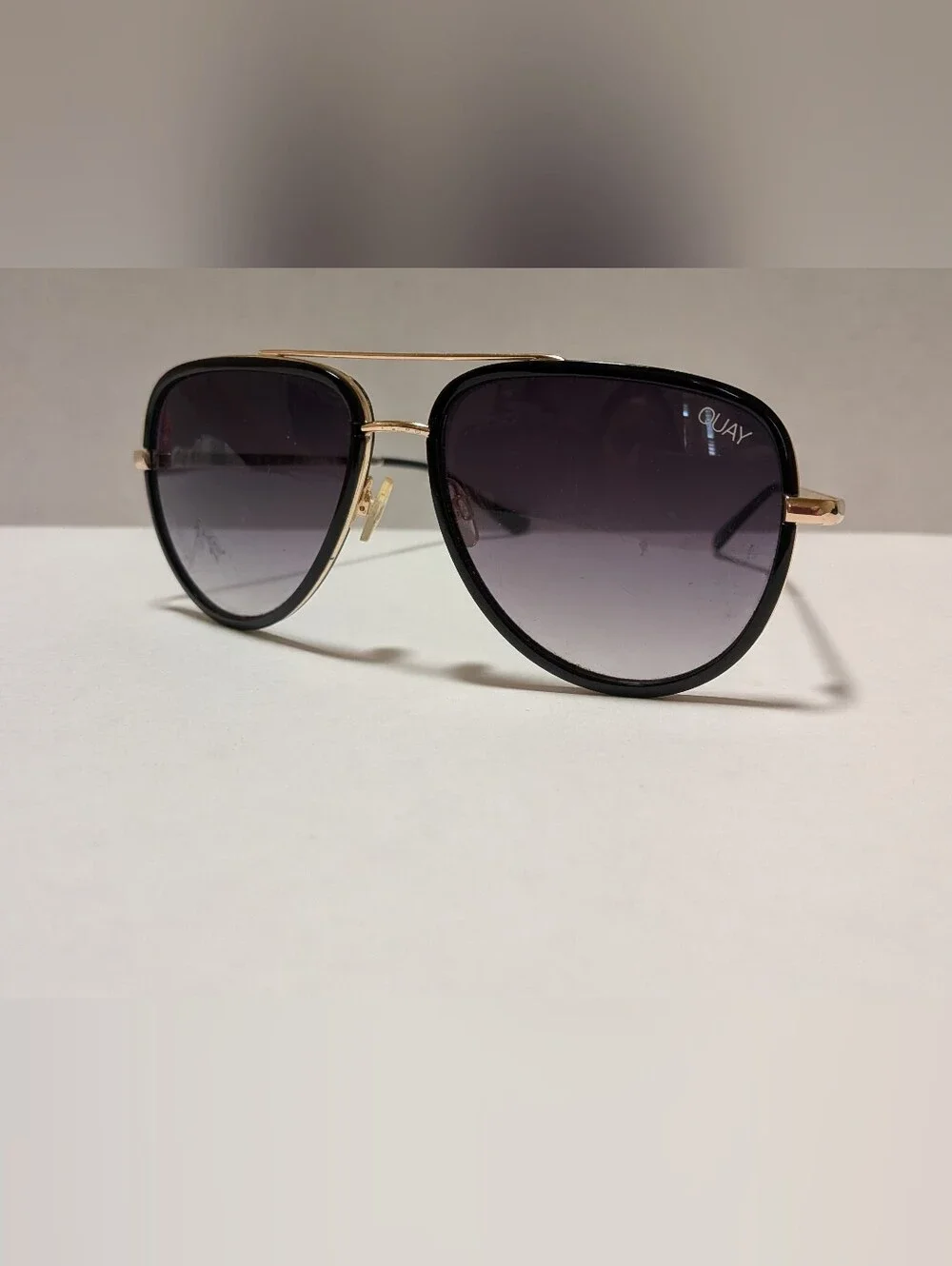 Quay Australia Aviator Sunglasses in Black and Gold